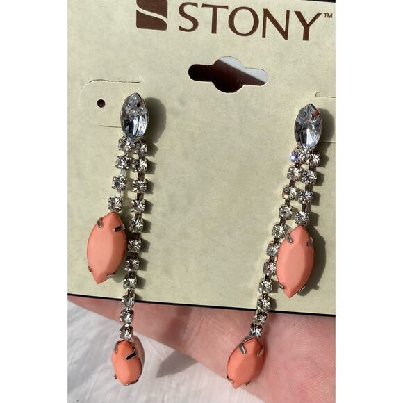 2/$24! Earrings Stony Rhinestone - Picture 6 of 6